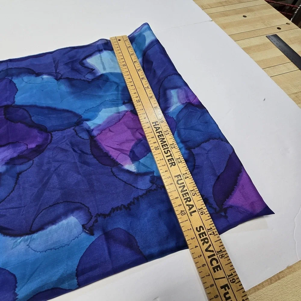 Vtg '99 Abstract Silk Scarf Signed Approx 33